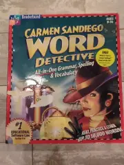 Carmen Sandiego Word Detective PC MAC CD learn to read spell vocab grammar game!