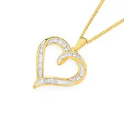 Alora 10ct Gold 1/2 Carat Tw Lab Grown Diamond Heart Pendant