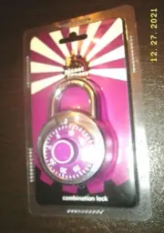 PLANET FITNESS EAR BUDS PLUS COMBINATION LOCK BOTH ARE PURPLE COLOR NEW IN BOX