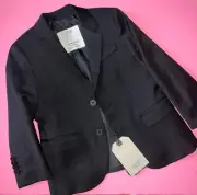 Zara KIDS BOYS COLLECTION TUXEDO jacket SUIT TUX BLACK WEDDING size 4 104