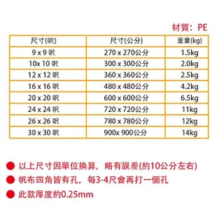 【廣美帆布】超厚型銀黑帆布 26x26尺 露營地墊 貨車帆布 物料遮蔽(防水布 塑膠帆布 遮陽 車邊帳 地墊)