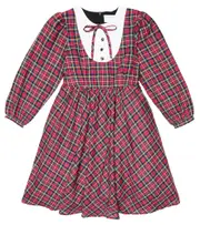 [Paade Mode] Paade Mode Checked cotton dress Y 12 red