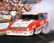FUNNY CAR PHOTO JOHN FORCE DRAG RACING POMONA 1986 NHRA CHEVROLET