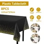 8Pcs Plastic Table Cover Waterproof Oil Resistant Table Cloth Decorative·~