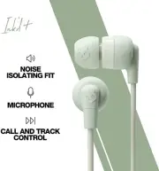 Skullcandy Ink'd+ in-Ear Noise Isolating Earbud W/ Built In MIC Electric MINT