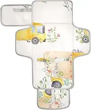 Reusable Changing pad Portable with Tissue Pocket Waterproof Changing pad for Baby with Built-in Pillow