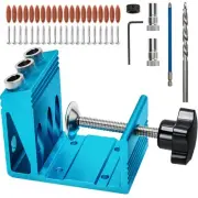 Pocket Hole Jig Kit with 3 Drill Hole for Carpentry Positioner Dowel Drill Jo...