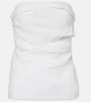 [Tove] Tove Izel draped linen top AU 8 white