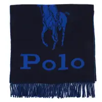 在飛比找momo購物網優惠-【RALPH LAUREN】POLO經典大馬LOGO雙色羊毛