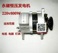 在飛比找樂天市場購物網優惠-皮帶輪式永磁220v800w瓦小型全新純銅線包大功率家用交流