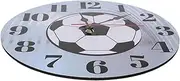 GOOHOCHY Sport Theme Decorative Wall Clock Large Silent Round Football Clock for Living Room Bedroom Decor