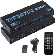 HDMI Matrix Switch 4X4 4K Out Box Extractor