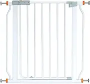 Safety Gate Heightening Extra Wide Expandable Walk Thru Pet Gate Freestanding Safety Fence, Size Customizable (Color : White, Size : Width 111-118cm)