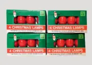 Vintage Christmas Red Lamps C9.25 120 Volts Outdoor Intermediate Base Set of 16