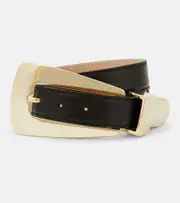 [Khaite] Khaite Lucca leather belt Inch 31.5 black