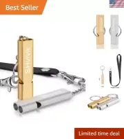 Loud Aluminum Survival Whistles with Keychain - Perfect for Outdoor Activities