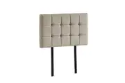 Linen Fabric Single Bed Deluxe Headboard Bedhead - Beige