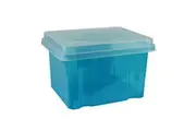 Italplast Storage Box 32L Clear Lid - Blue Base