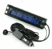 Car Auto LCD Digital Clock Thermometer Temperature Voltage Meter Battery Monitor