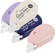 4 Pack Double-Sided Tape Roller Strong Adhesive for Scrapbooking Invisible Glue Tape for Crafts High-tack Grid Cut