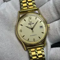 在飛比找Yahoo!奇摩拍賣優惠-Bulova 46091 金色 自動上鏈機械錶