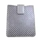 【全新現貨 優惠中】GUCCI 256575 經典雙G LOGO皮革壓紋保護套.銀 iPad 皮套現金價$7,900