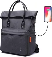 [Nuheby] Tote Backpack Convertible with USB Charging Waterproof for School College Office Anti-Theft Backpack Durable Fit Under 15-inch Laptop Unisex Fashion & Casual Daypack
