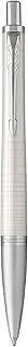 PARKER Urban Ballpoint Pen, Premium Pearl Metal Chiselled with Medium Point Blue Ink Refill (1931611)