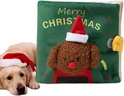 Dog Christmas Sniffing Book, Snuffle Mat, Xmas Lunch Box Feeding Mat Interactive Toy, Treat Puzzle for Pets, Dispensing Puzzle Toys, Present