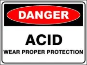 Acid - Wear Proper Protection Danger Sign - Corflute Diamond Grade Reflective