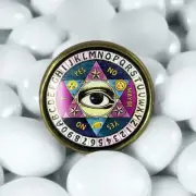 Seeing Eye Ouija Board Ring - Gothic Occult Handmade Adjustable Ring