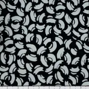 3 Yards of Lunn Fabrics Exclusive Black & White Batik Packed Brushstrokes Cotton