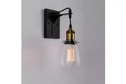STRUNG Wall Light Interior Surface Mounted ES Pear Clear Glass with antique Brass