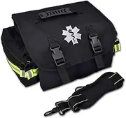 Small EMT Medic First Responder Trauma EMS Jump Bag With Dividers - Stealth Black
