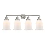 Innovations Lighting Canton 4 Light Bath Vanity, SN/White/Frost - 616-4W-SN-G181