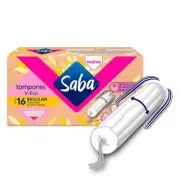 SABA TAMPONES regular CONTIENE 16 PIEZAS PROTECTORES