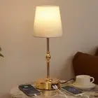 Bedside Table Lamp for Bedroom with 2 USB Charging Ports Minimalist Modern Sm...