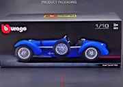 Bburago 1:18 Limited Bugatti Type 59 1934 Blue Diecast Car Toy Model Special Box