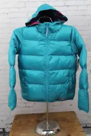 New Burton Girls Medium Clone Insulator Hooded Jacket Bohemian Teal