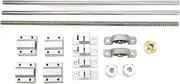 Spacnana Mergorun CHUANGNENG Linear Rail 500mm 12mm Dia Ball Bearing Slide BushingLinear Shaft Optical Axis Rod Rail Support Set (8-350)
