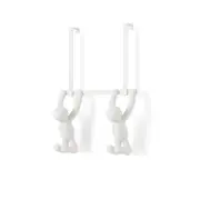Umbra Buddy Over The Door Hooks hanger Clothes Coat Storage Hanging Rack - White