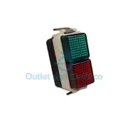 Vimar 08296 / Rv Double Lights 12: 220V Diffusers 1 Red And 1 Green Without Bulb