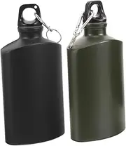 SUPVOX Portable Double-walled Thermal Camping Water Bottle Flat Cap for Outdoor Activities
