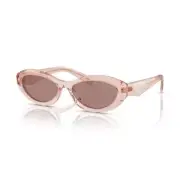 NEW PRADA OVAL SUNGLASSES SPR 26Z 19Q10D PEACH BROWN PR 26ZS EYEWEAR PR26ZS