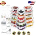 Durable 30-Piece Stackable Glass Containers - Perfect for Meal Prep & Storage