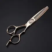 Hair Cutting Scissors, 6inch Professional Steel Upscale Rose d Cutting Barber Haircut thinning Shears Hairdresser Scissors