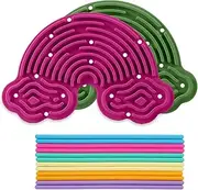 2Pcs Silicone Sensory Activity Board,Fidget Toy for for Stress Relief, Anxiety,Calming, Focus, ADHD & Autism,Silent Sensory Toys Game Controller for Kids 3+ & Adults