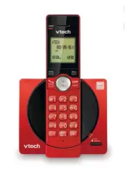 VTech CS6919-16 DECT 6.0 Cordless Phone with Caller ID and Handset Speaker ,Red