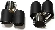 Quad Car Carbon Fiber Exhaust TailTip Compatible For BMW G42 M240i 2019+ Exhaust 304 Stainless Steel Muffler Tip Nozzle(Carbon Fiber E)
