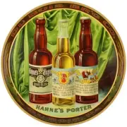Hahne's Porter Beer of DuBois, PA NEW Metal Sign: 14" Dia. Steel Round Style